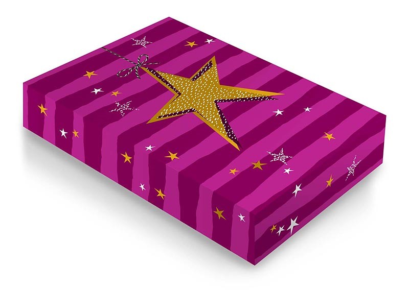 Коробка для подарка 15х25х5см