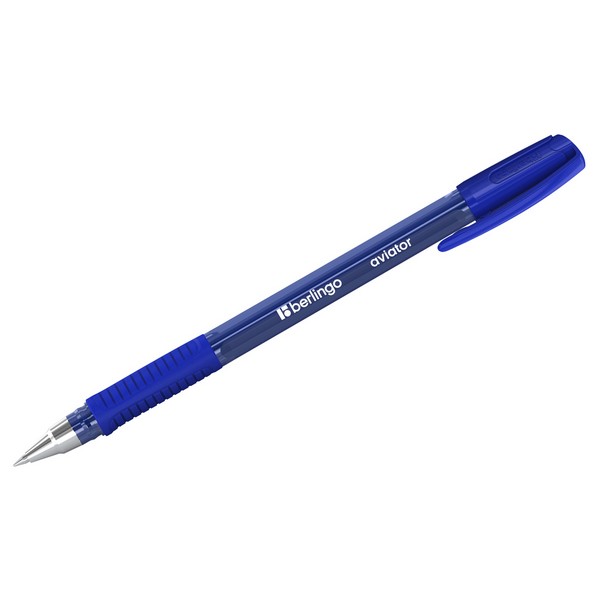 Ручка масл. синяя 0,7мм "Aviator" трехгр грипп-зона /12/