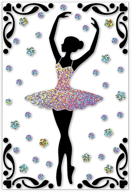 Мозаика стикерами самокл. А6+ "Балерина. Нежность" (декорирование)