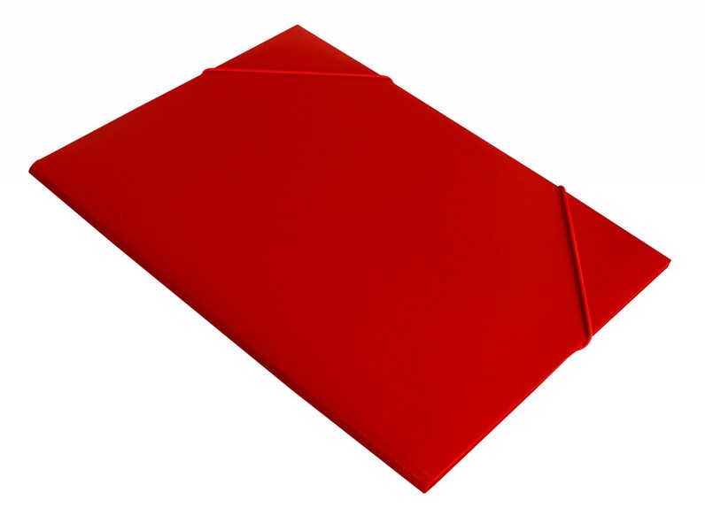 Папка на резинках А4 30мм красная 0,5мм