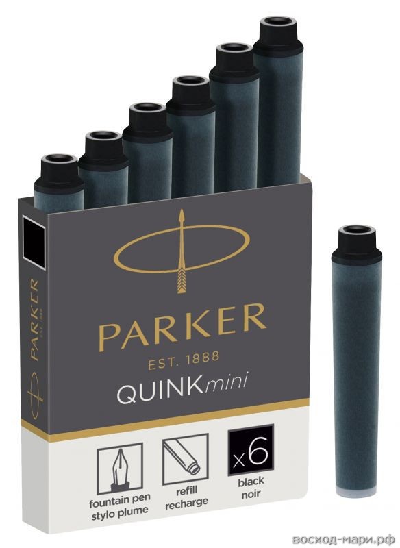 Картридж д/перьевой ручки Quink Z17 MINI черные /упак. 6шт/ 