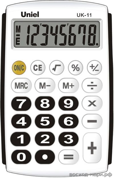 Калькулятор карм.  8 разр. 62х97х11мм черный