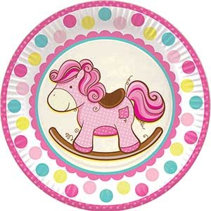 Набор тарелок 23см "Лошадка Малыш розовая" бумажные (6шт)