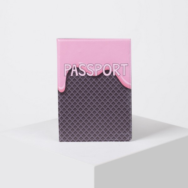 Обложка д/паспорта "Сладости" коричневый ПВХ