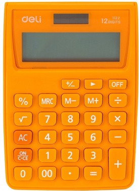 Калькулятор наст. 12 разр. 86*119*29мм оранжевый 