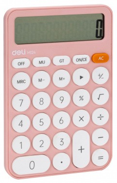 Калькулятор наст. 12 разр. 105х158*28мм розовый 