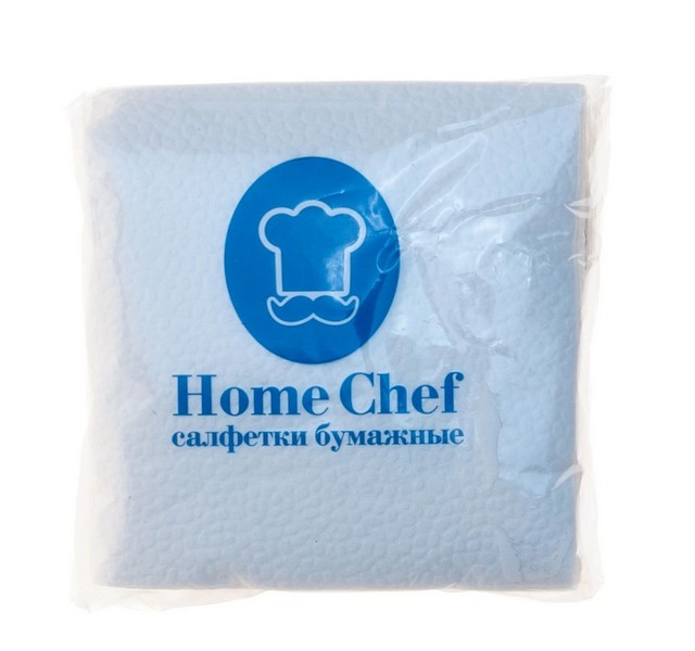 Салфетки бум. "Home Chef" 90л., белые 1-сл. /15/