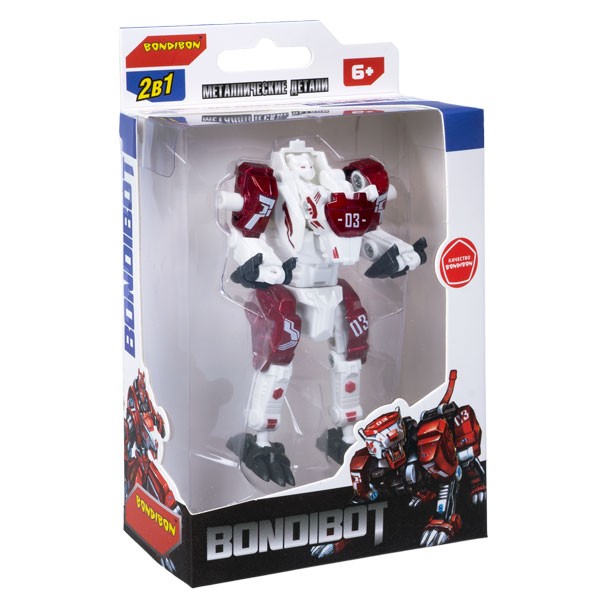 Игрушка-трансформер Bondibon робот-белый тигр
