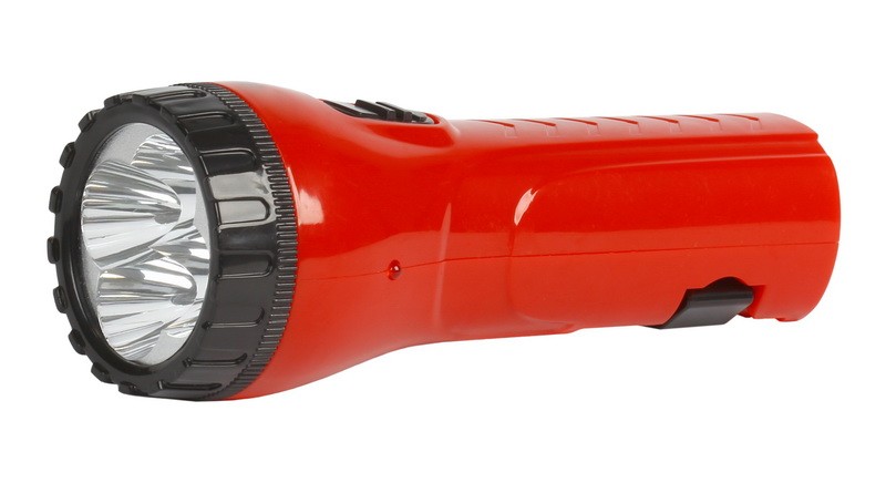 Фонарь светодиод. пластик 0,4Вт 30лм Smartbuy NiCd 0,5Ач/220В черный/красный