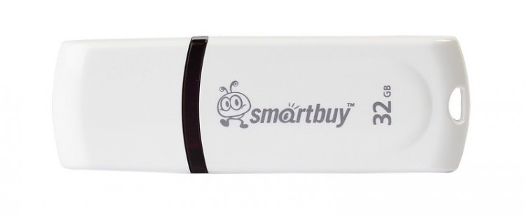 Флэш-драйв  32Gb USB2.0 Smartbuy Pean White
