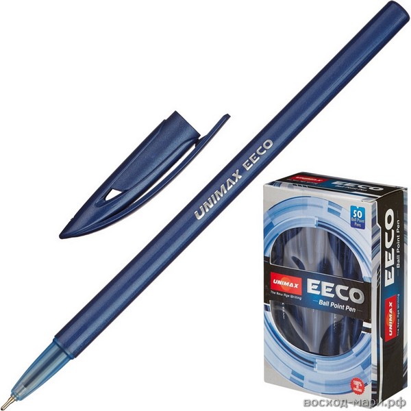 Ручка масл. синяя 0,7мм "Eeco" /50/