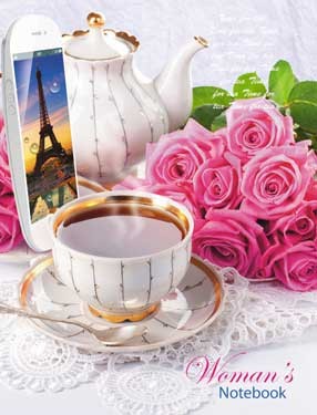 Зап. книжка д/женщины А6 Чай и розы