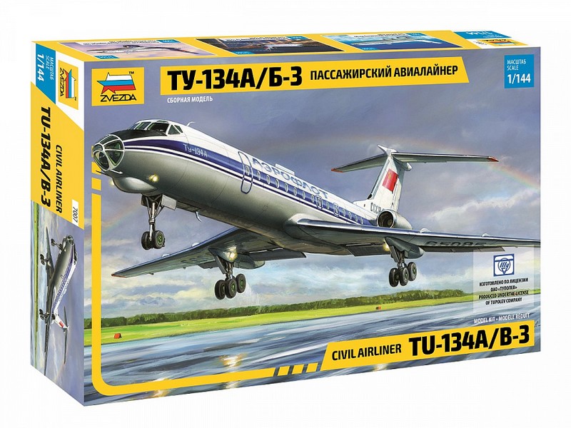 Сборная модель "Пассажирский авиалайнер Ту-134А/Б-3"